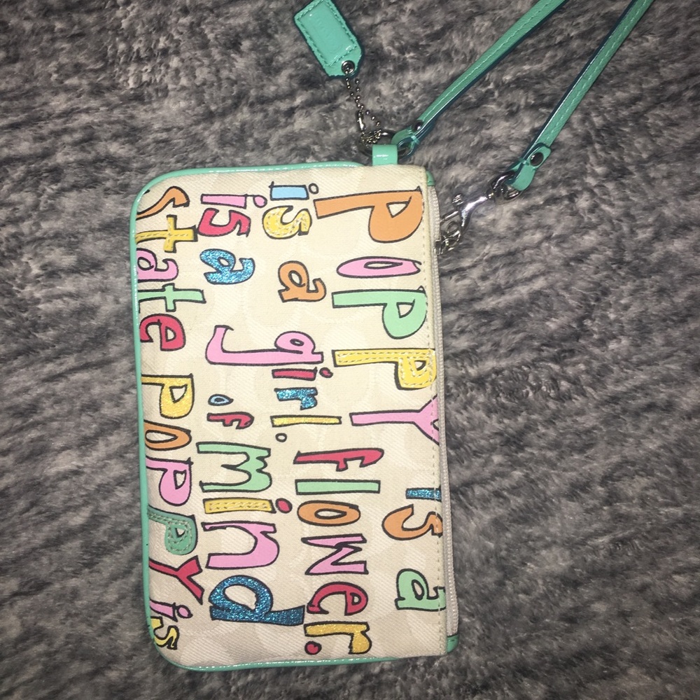 Coach wristlet from Poppy collection